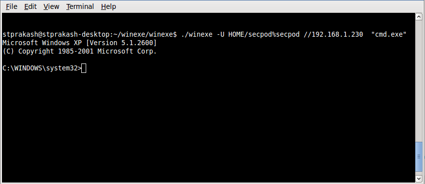 You are currently viewing Run commands on the Windows system remotely using Winexe