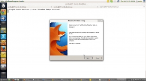 mozilla setup run windows program on linux