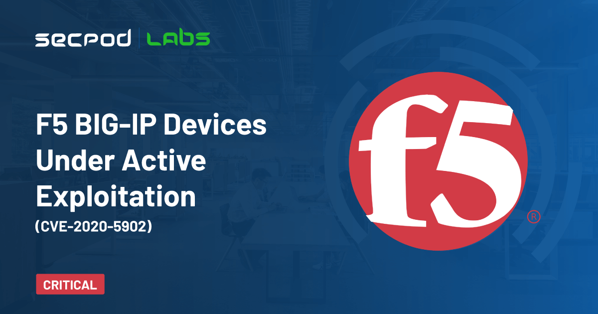 You are currently viewing F5 BIG-IP Devices Under Active Exploitation (CVE-2020-5902)