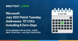 Read more about the article Microsoft July 2021 Patch Tuesday Addresses 117 CVEs Including 9 Zero-Days