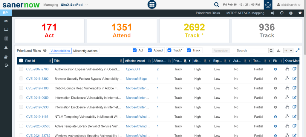 SanerNow-Risk-Prioritzation