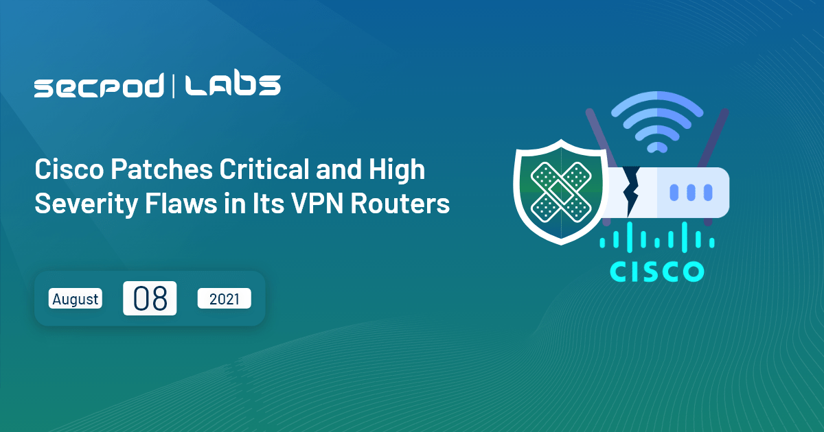 You are currently viewing Cisco Patches Critical and High Severity Flaws in Its VPN Routers