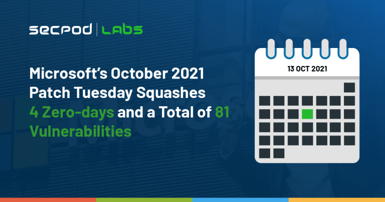 Read more about the article Microsoft’s October 2021 Patch Tuesday Squashes 4 Zero-days and a Total of 81 Vulnerabilities