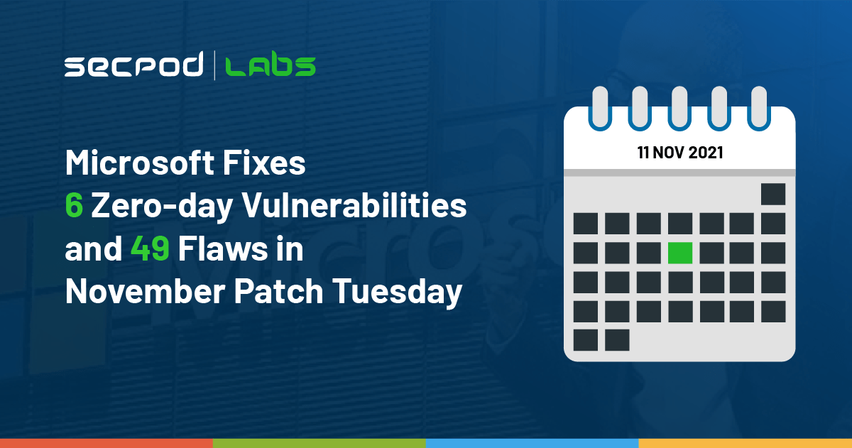 You are currently viewing Microsoft November 2021 Patch Tuesday Addresses 55 Vulnerabilities Including 6 zero-days