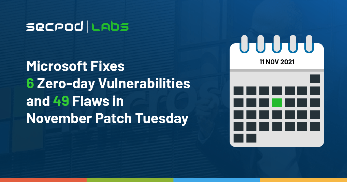 Read more about the article Microsoft November 2021 Patch Tuesday Addresses 55 Vulnerabilities Including 6 zero-days