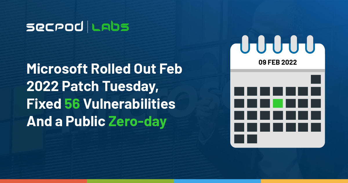 You are currently viewing Microsoft February 2022 Patch Tuesday Addresses 57 Vulnerabilities Including a Zero-Day