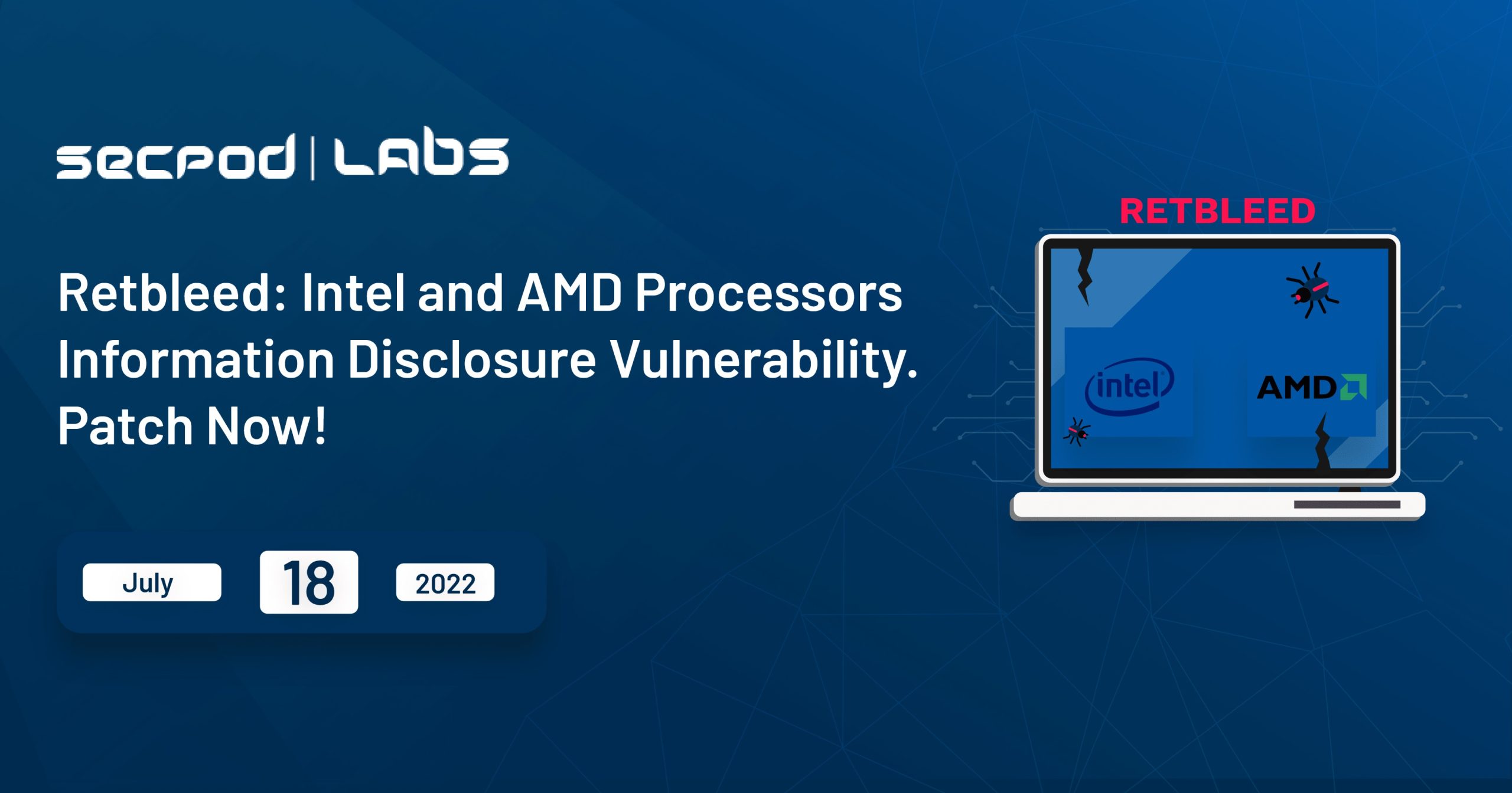 You are currently viewing Retbleed: Intel and AMD Processors Information Disclosure Vulnerability. Patch Now!