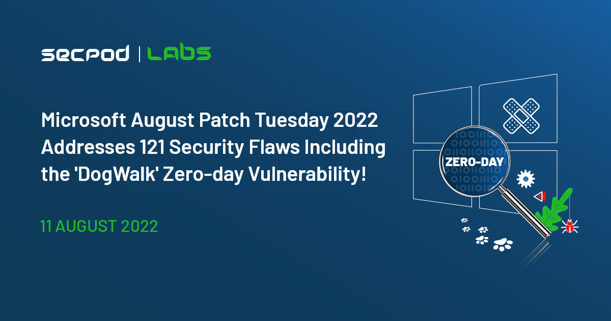 You are currently viewing Microsoft August 2022 Patch Tuesday Addresses 121 Security Flaws Including Two Zero-day Vulnerabilities!