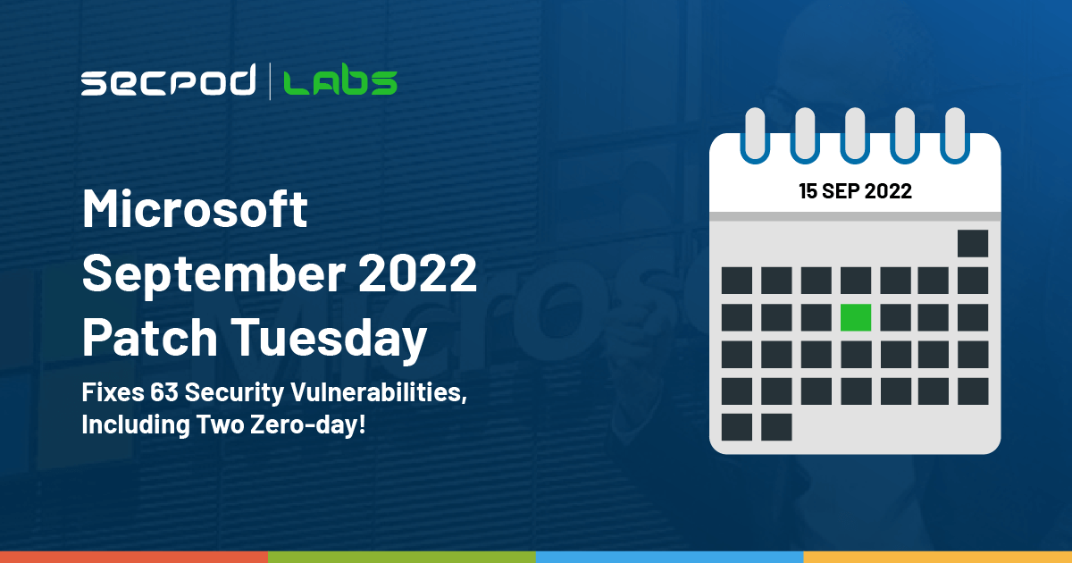 You are currently viewing Updated: Microsoft September Patch Tuesday Addresses 63 Security Vulnerabilities, Including Two Zero-day!