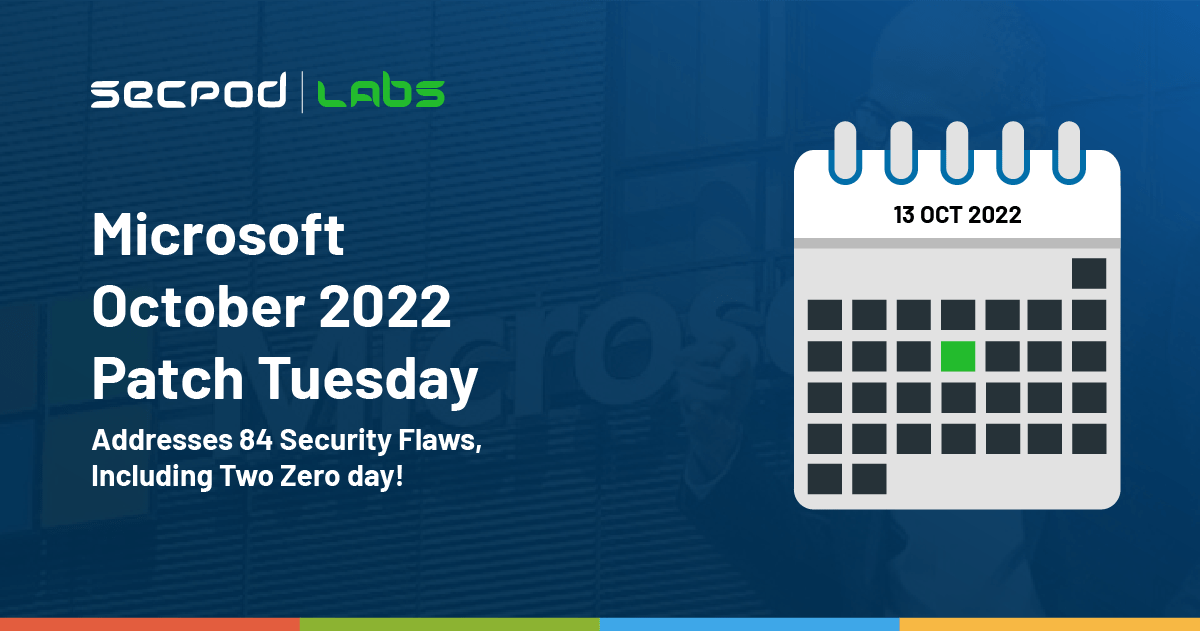 You are currently viewing Microsoft October Patch Tuesday Addresses 84 Security Vulnerabilities Including Two Zero-day!