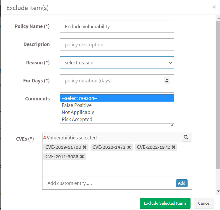 Gartner Vulnerability Management Vulnerability Exclusion