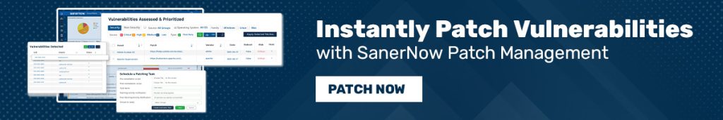SanerNow patch management