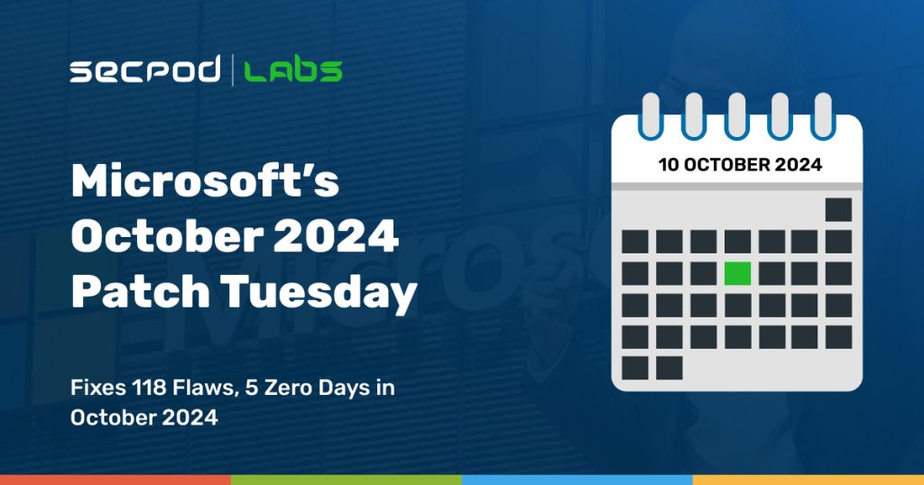 Microsoft Fixes 118 Flaws, 5 Zero Days in October 2024 Patch Tuesday