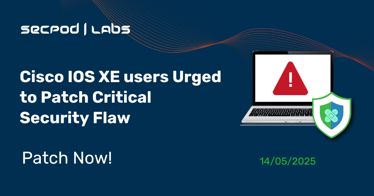 Read more about the article Cisco Security Alert: Cisco IOS XE users Urged to Patch Critical Security Flaw