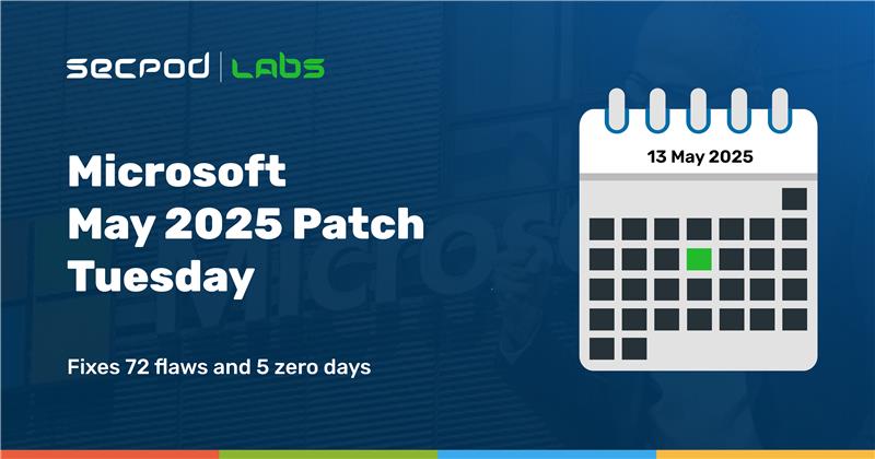 Read more about the article Microsoft Patches 72 Flaws, 5 Zero Days in May 2025 Patch Tuesday