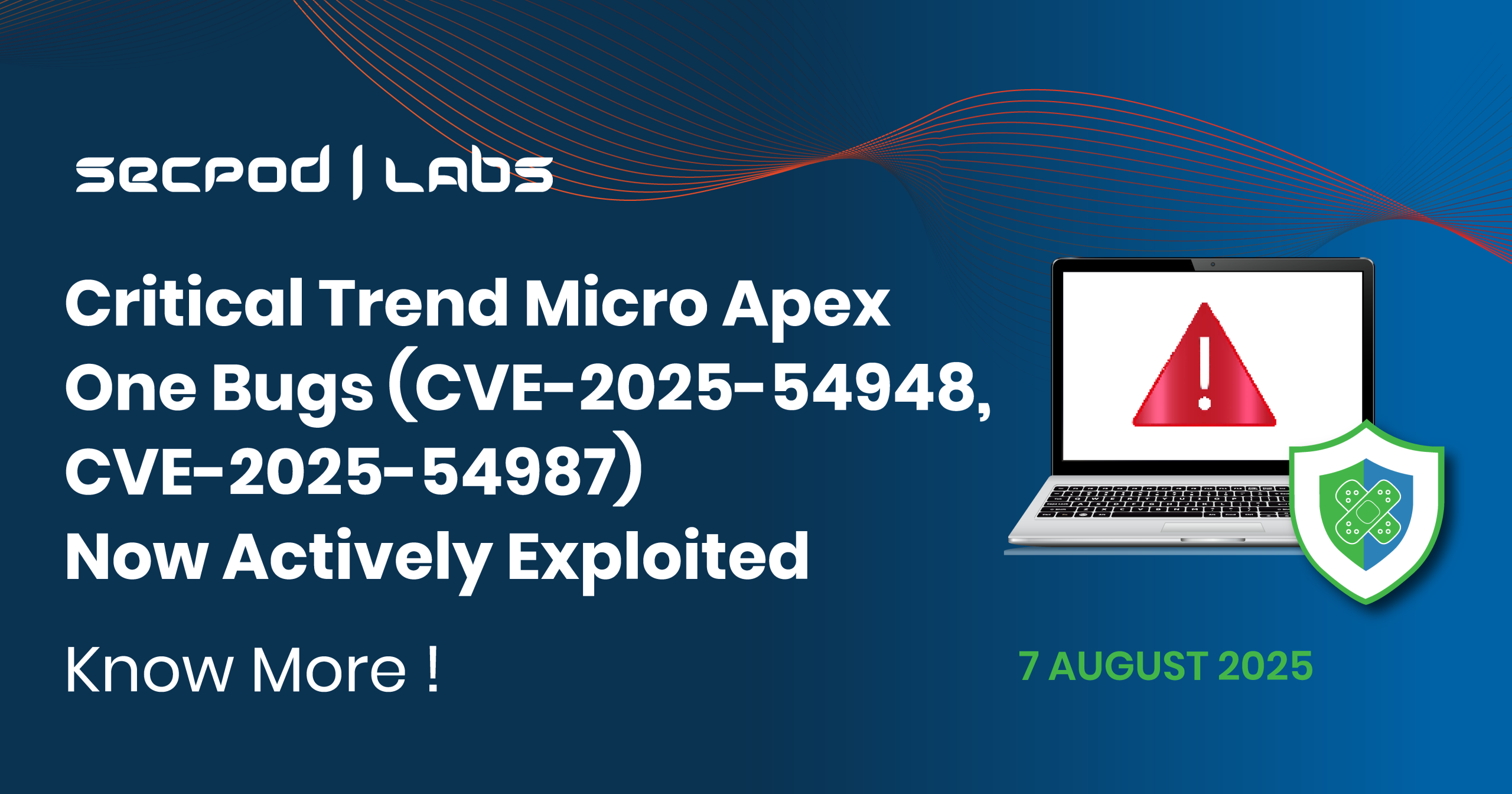 Read more about the article Critical Trend Micro Apex One Bugs (CVE-2025-54948, CVE-2025-54987) Now Actively Exploited