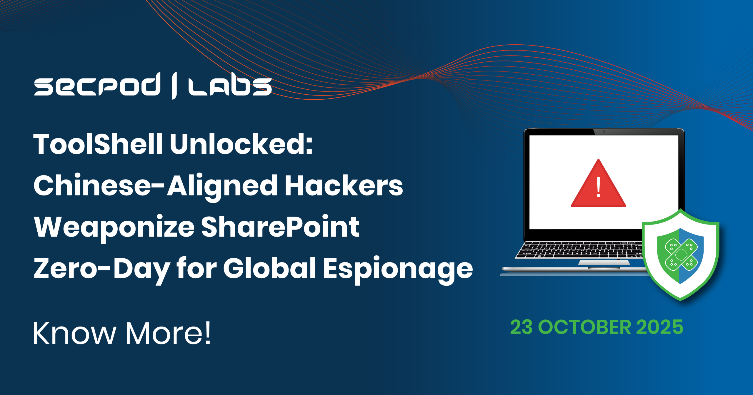 Read more about the article ToolShell Unlocked: Chinese-Aligned Hackers Weaponize SharePoint Zero-Day for Global Espionage