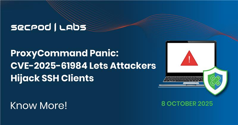 You are currently viewing ProxyCommand Panic: CVE-2025-61984 Lets Attackers Hijack SSH Clients