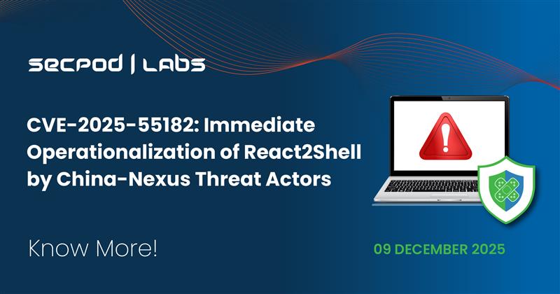 Read more about the article CVE-2025-55182: Immediate Operationalization of React2Shell by China-Nexus Threat Actors