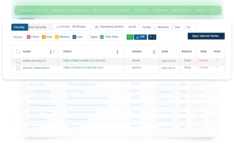 Windows,Patching, mac Patching, and 3rd party patch management software (Tenable competitors)