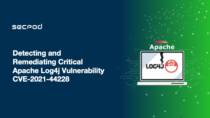SecPod Intelligence Series – Detect Critical Apache Log4j Vulnerability CVE-2021-44228 with SanerNow