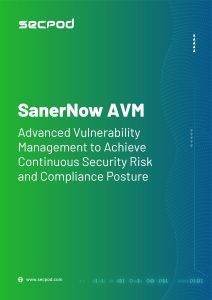 SanerNow Advanced Vulnerability Management Solution Cover Page