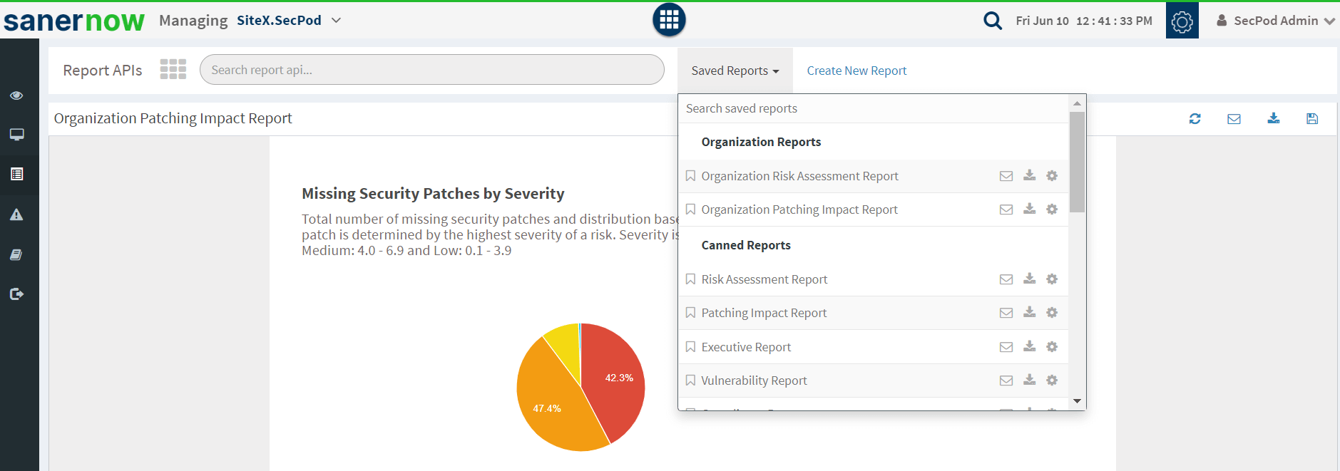 Reports for vulnerability assessment