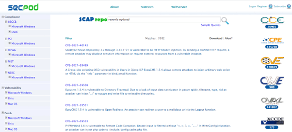 Risk based vulnerability management-SCAP repository