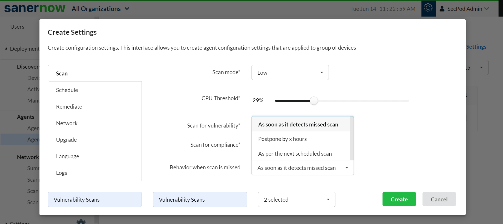 cloud based vulnerability management -vulnerability scanning