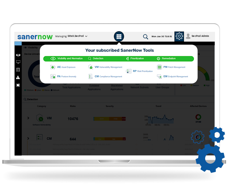sanernow-menu